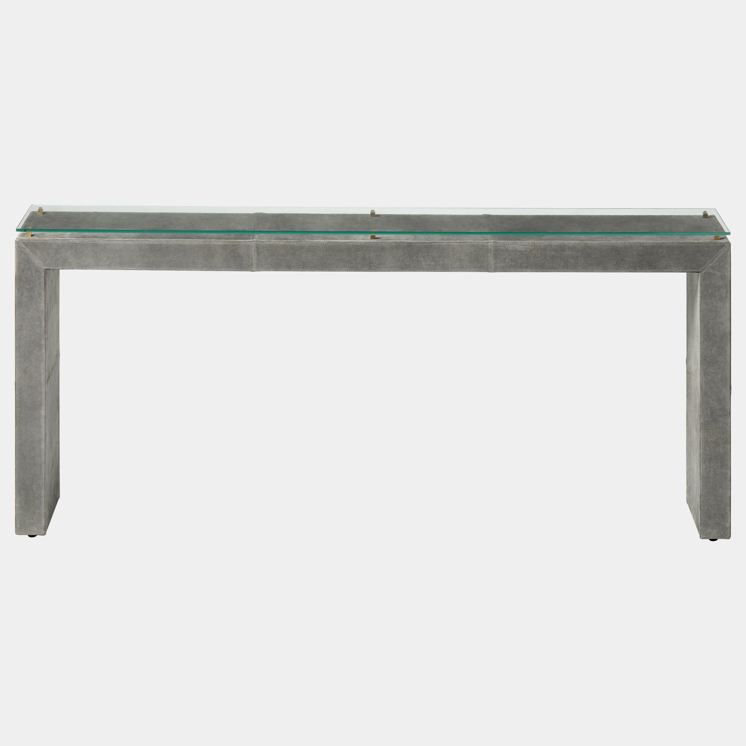 Posh Console-Gray Suede