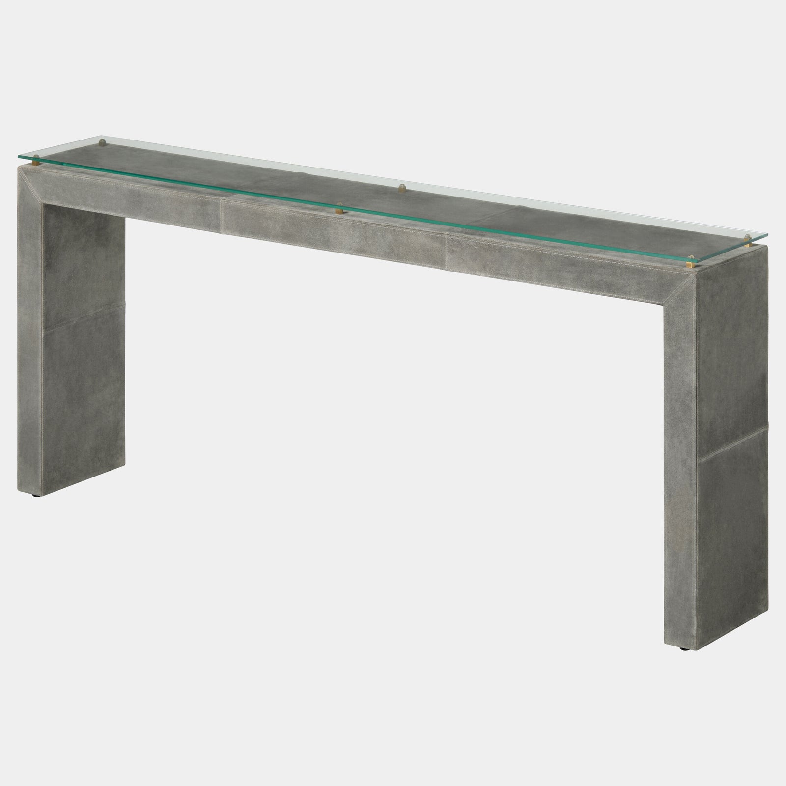 Posh Console-Gray Suede