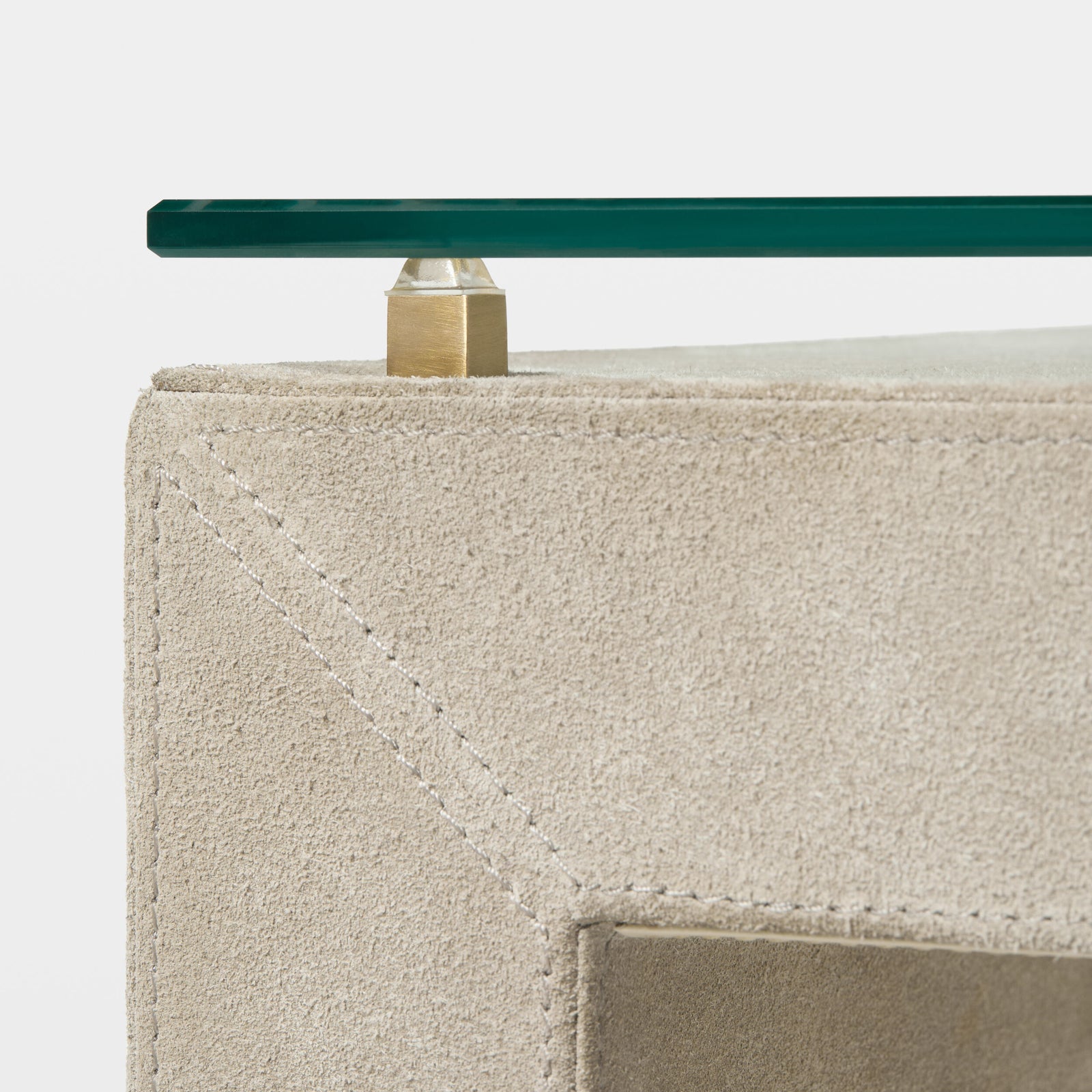 Posh Cocktail Table-Parchment Suede
