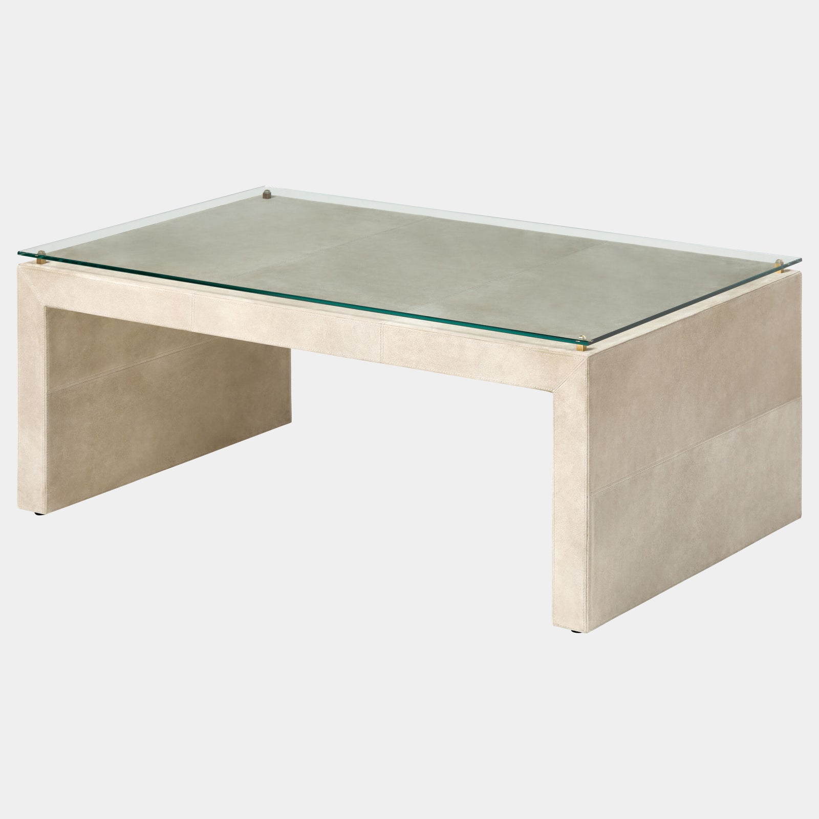 Posh Cocktail Table-Parchment Suede