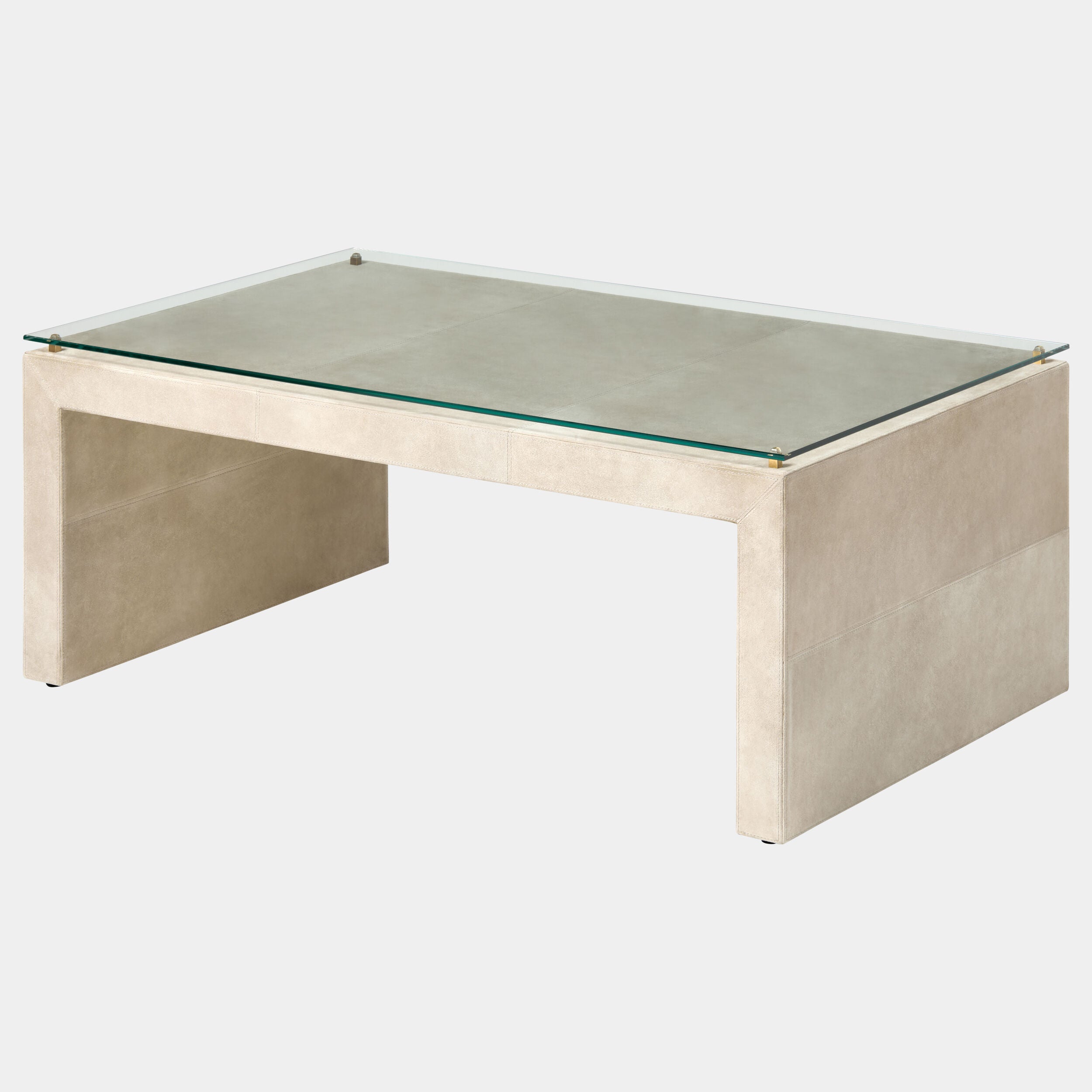 Posh Cocktail Table-Parchment Suede