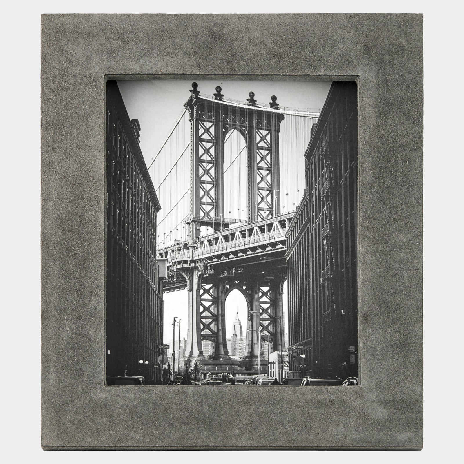 Posh Picture Frame-8x10-Gray Suede