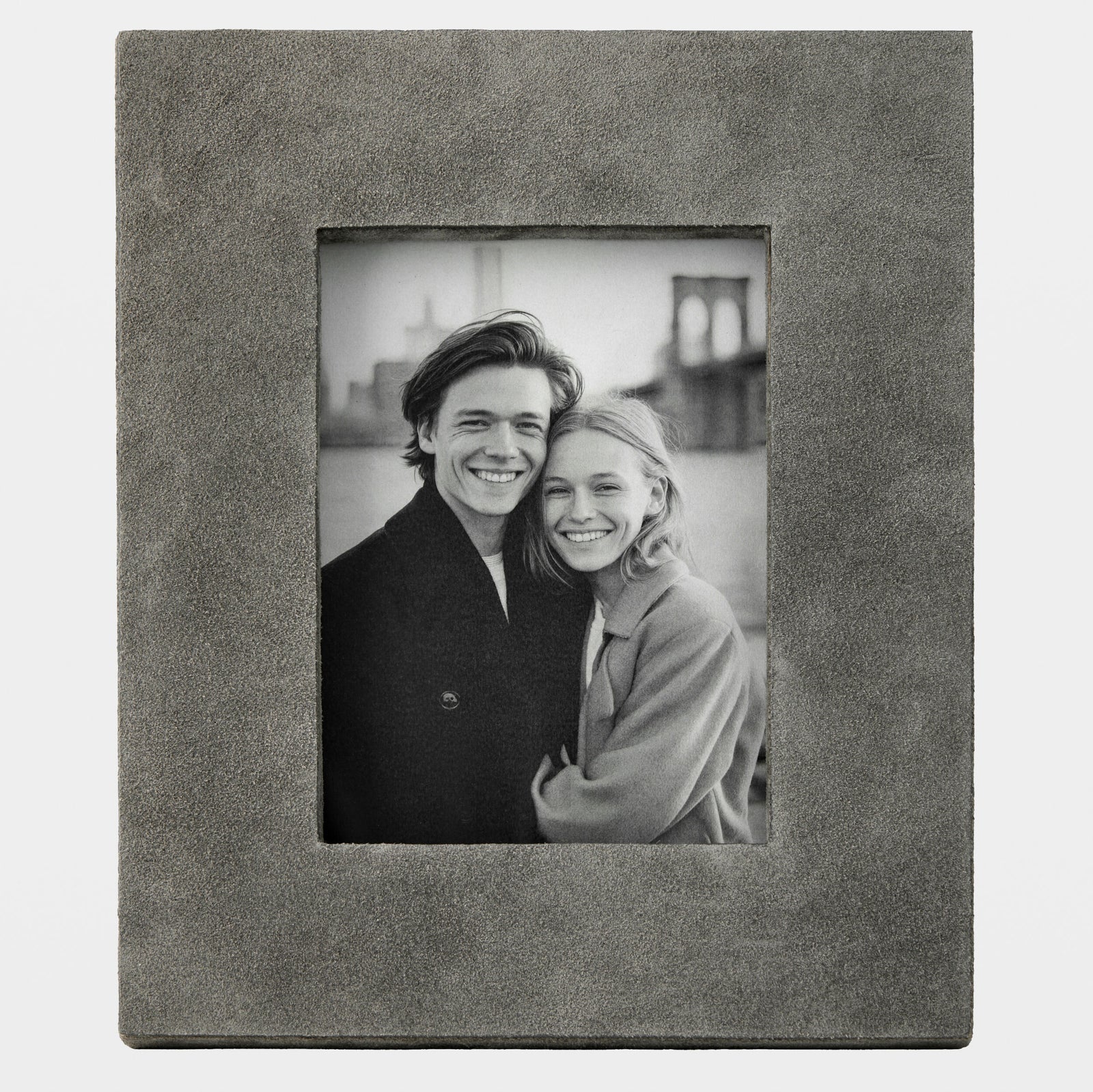 Posh Picture Frame-5x7-Gray Suede