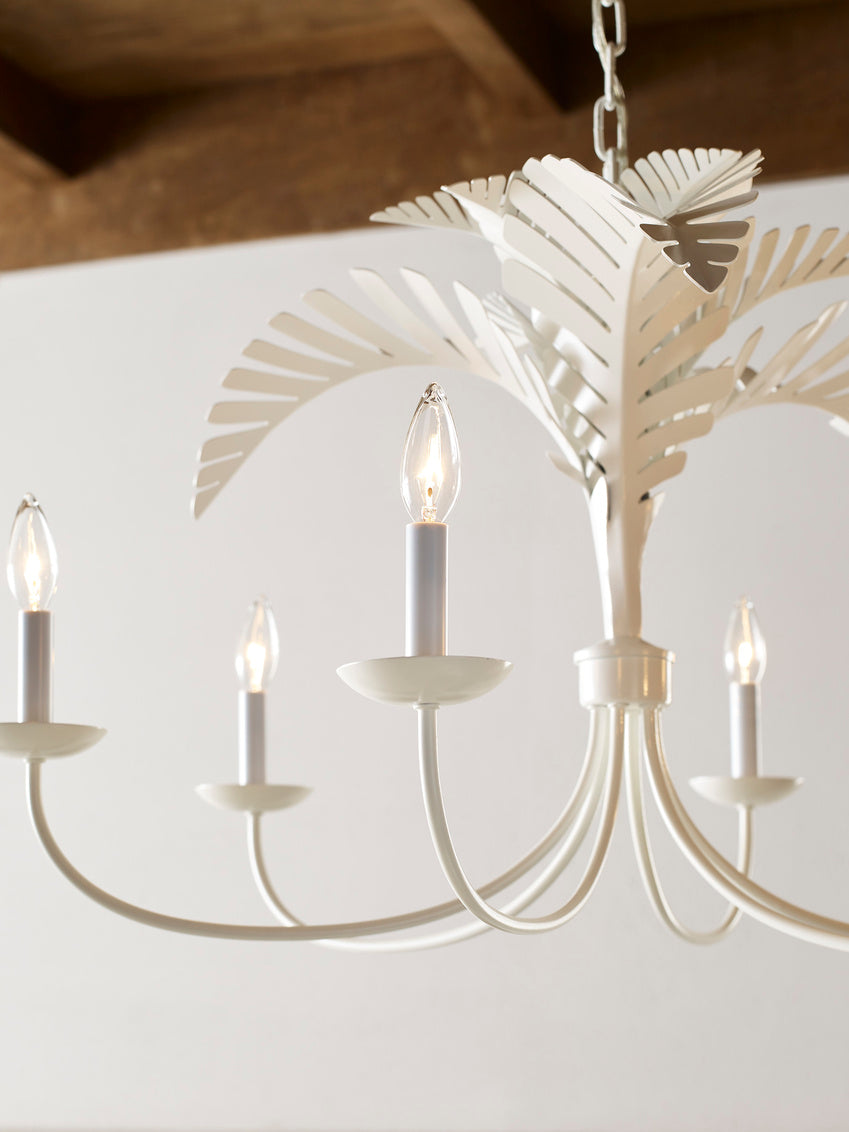 Royal Palm Chandelier - White