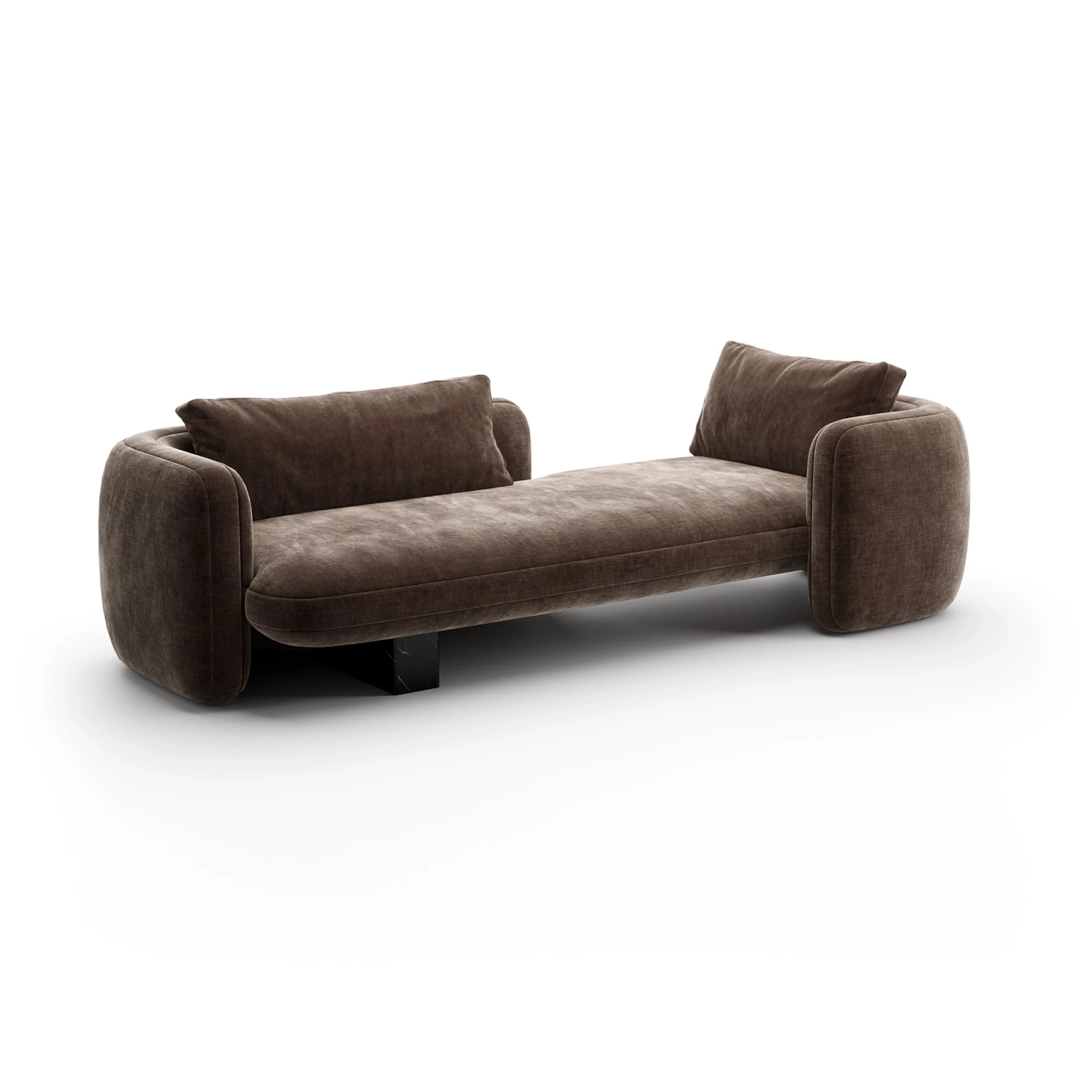 Overlap Bedroom Chaise Dark Taupe