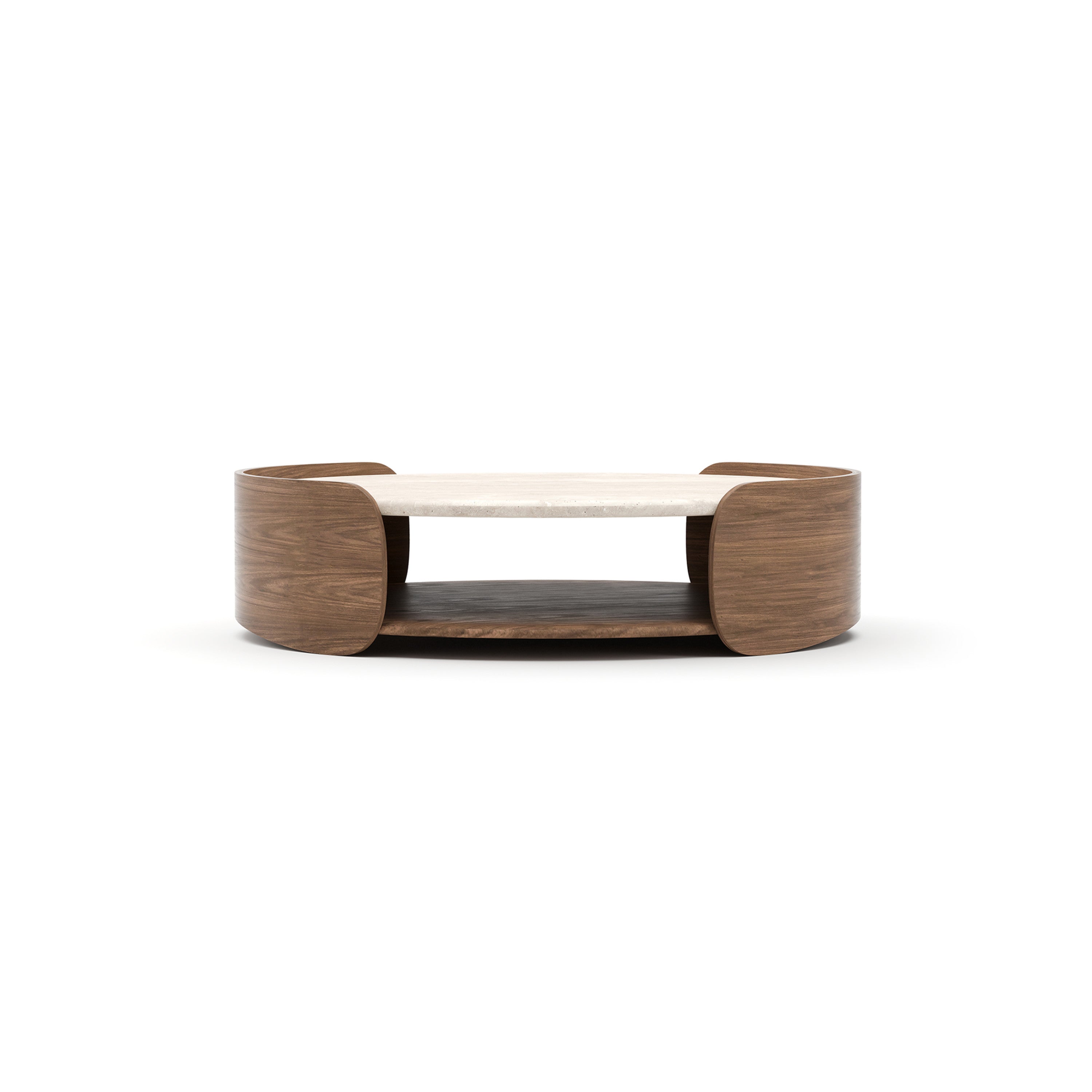 Fleur Open Cocktail Table W/Wood Shelf – Cocktail Tables by Caracole | Sutter & Vale