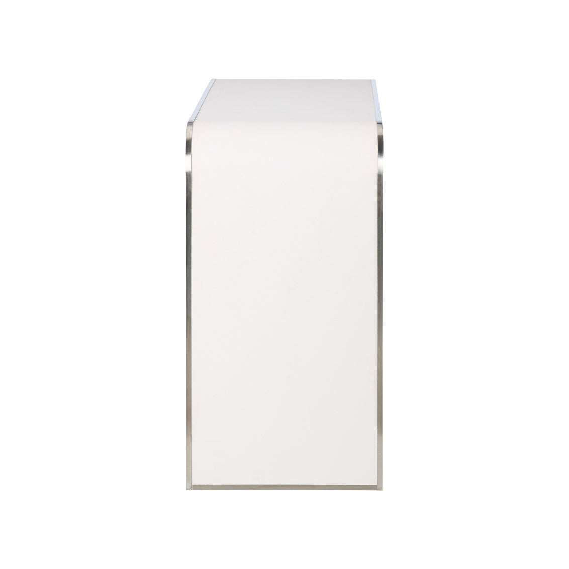 Arden Console – White in White/Walnut/Nickel / Leather - Chelsea House