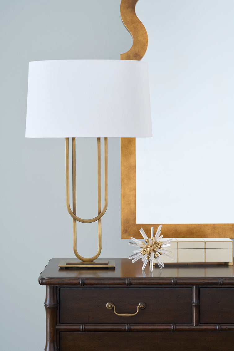 Odeon Table Lamp - Aged Brass in 29.5 / Metal - Chelsea House