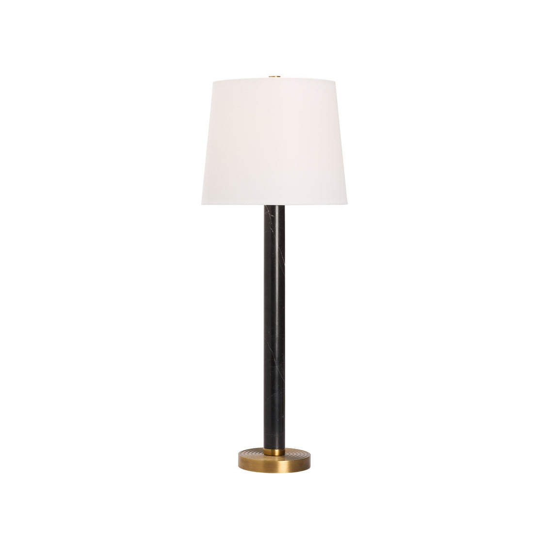 Ring Buffet Lamp - Aged Brass/Black Marble