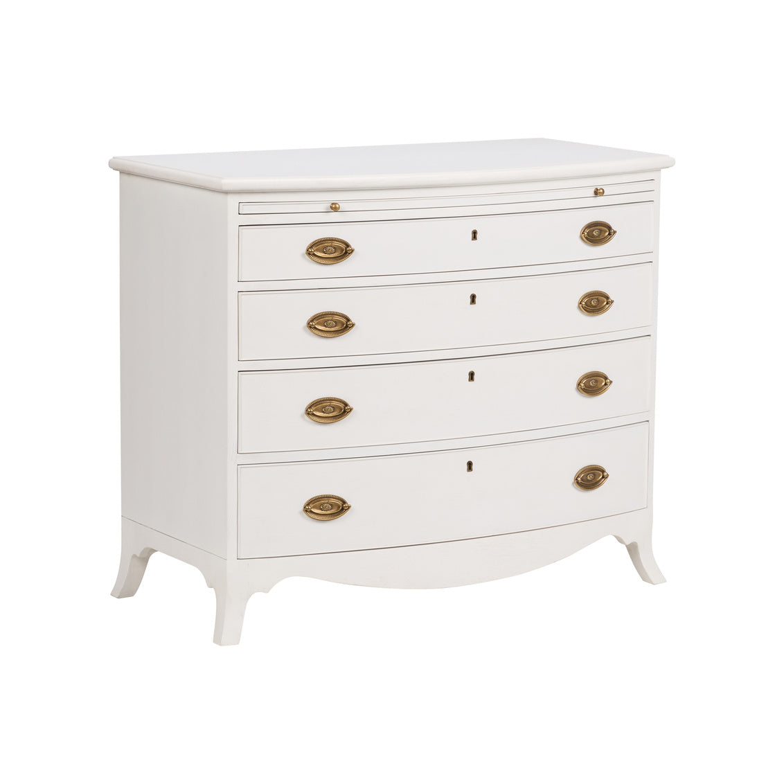 Oxford Bowfront Chest - White