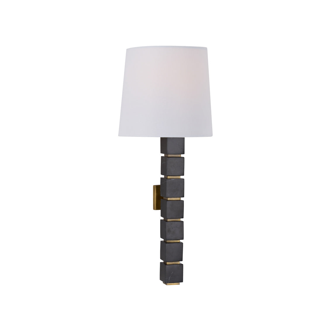Astor Sconce Aged Brass & Black Marble