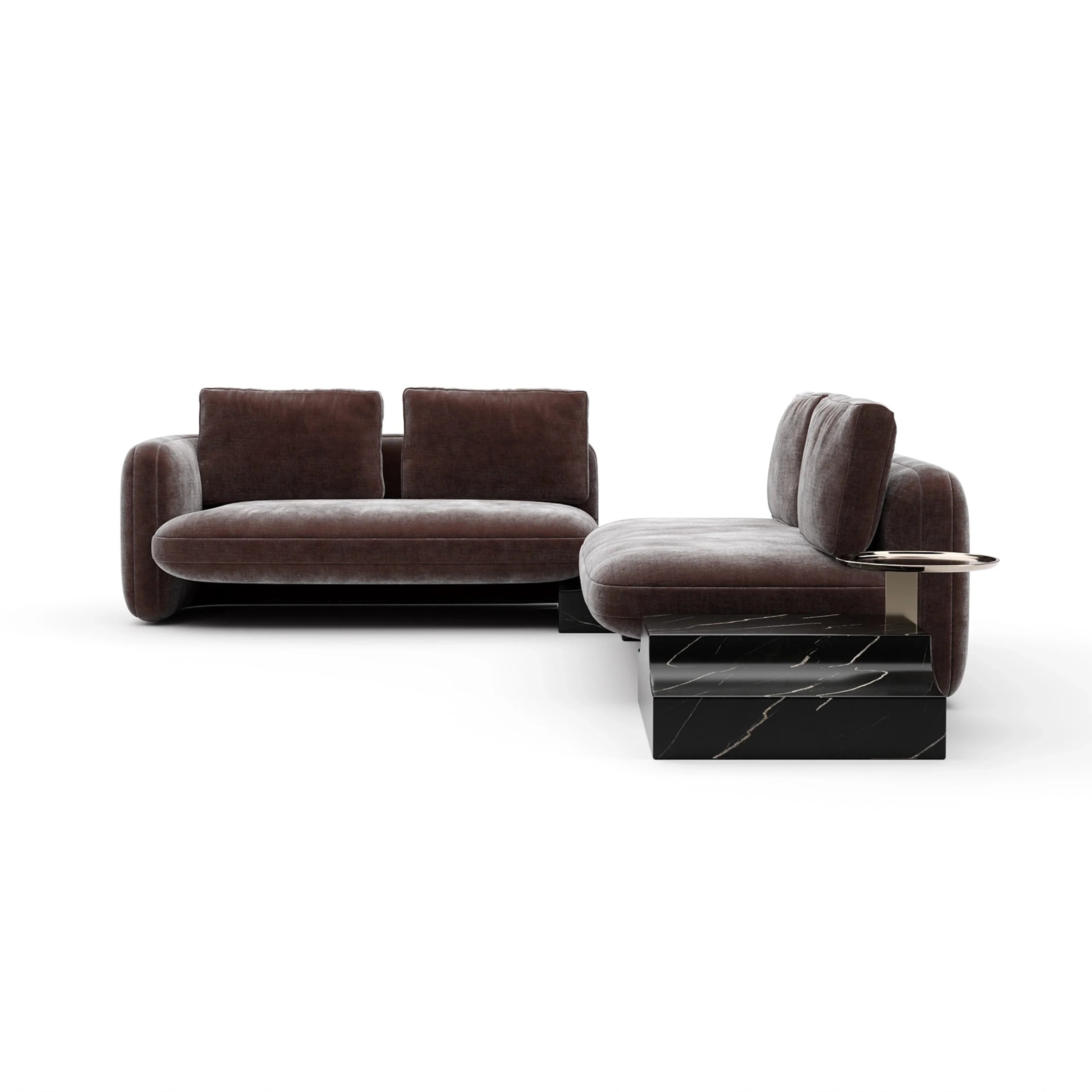 Overlap Wedge Sectional Dk Taupe – Sectionals by Caracole | Sutter & Vale