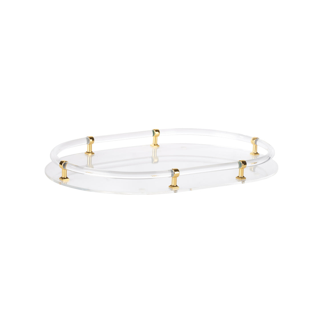 Acrylic Oval Tray - Gold in 2 / Acrylic - Chelsea House