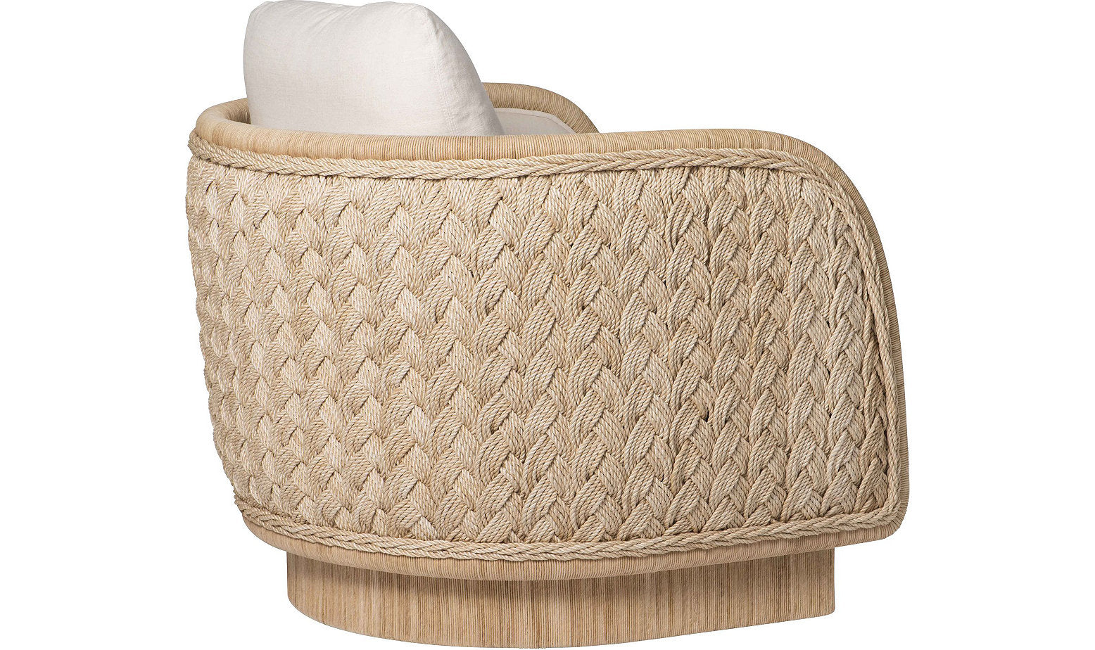 Coastal Braided Swivel Lounge Chair – Accent Chairs by Baker Furniture | Sutter & Vale