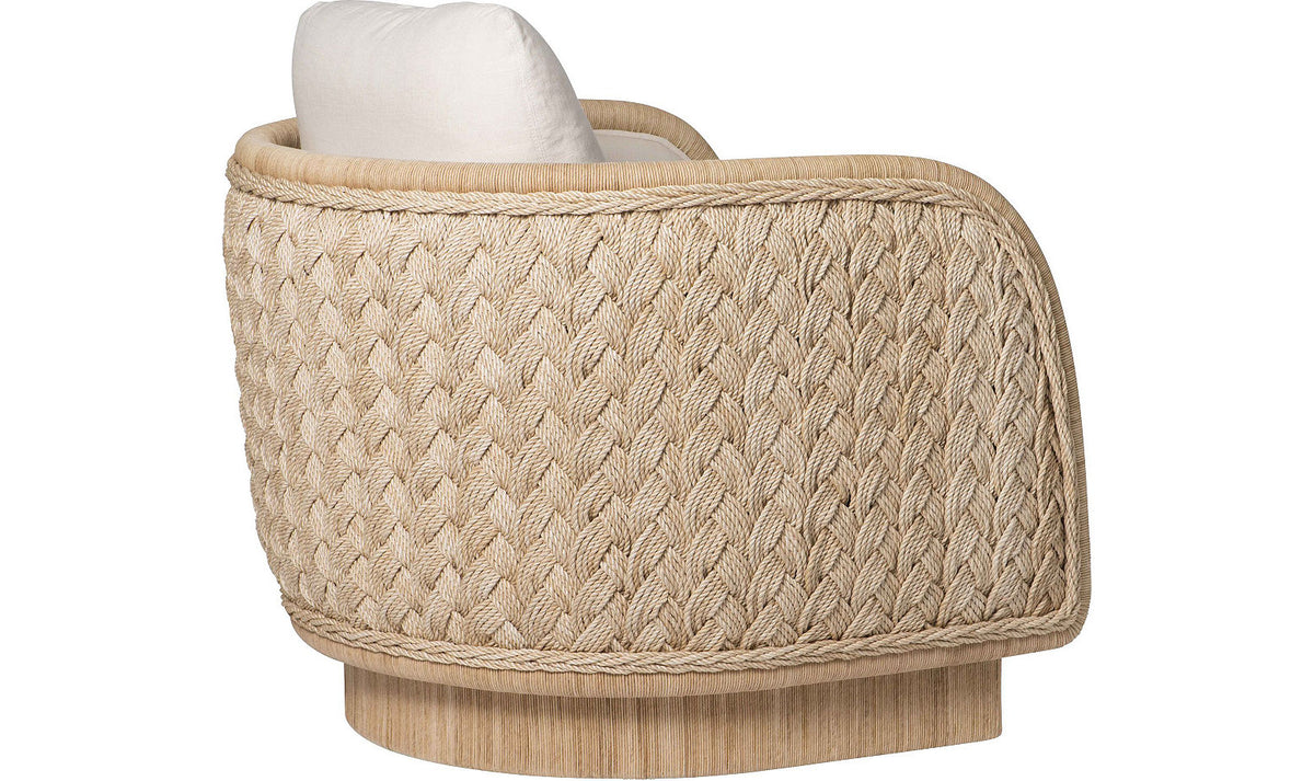 Coastal Braided Swivel Lounge Chair – Accent Chairs by Baker Furniture | Sutter & Vale
