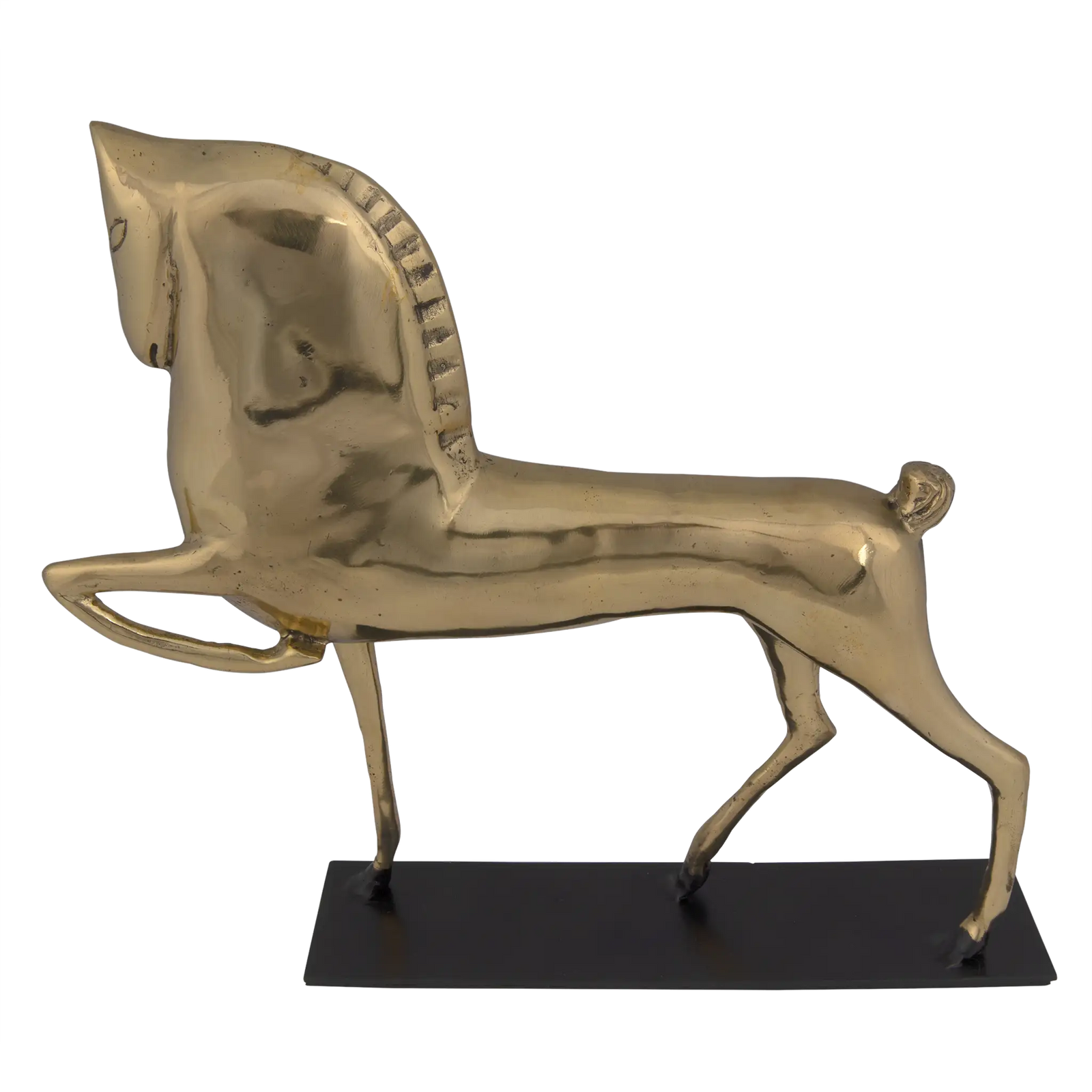 Horse On Stand, Brass by Noir Furniture | Sutter & Vale