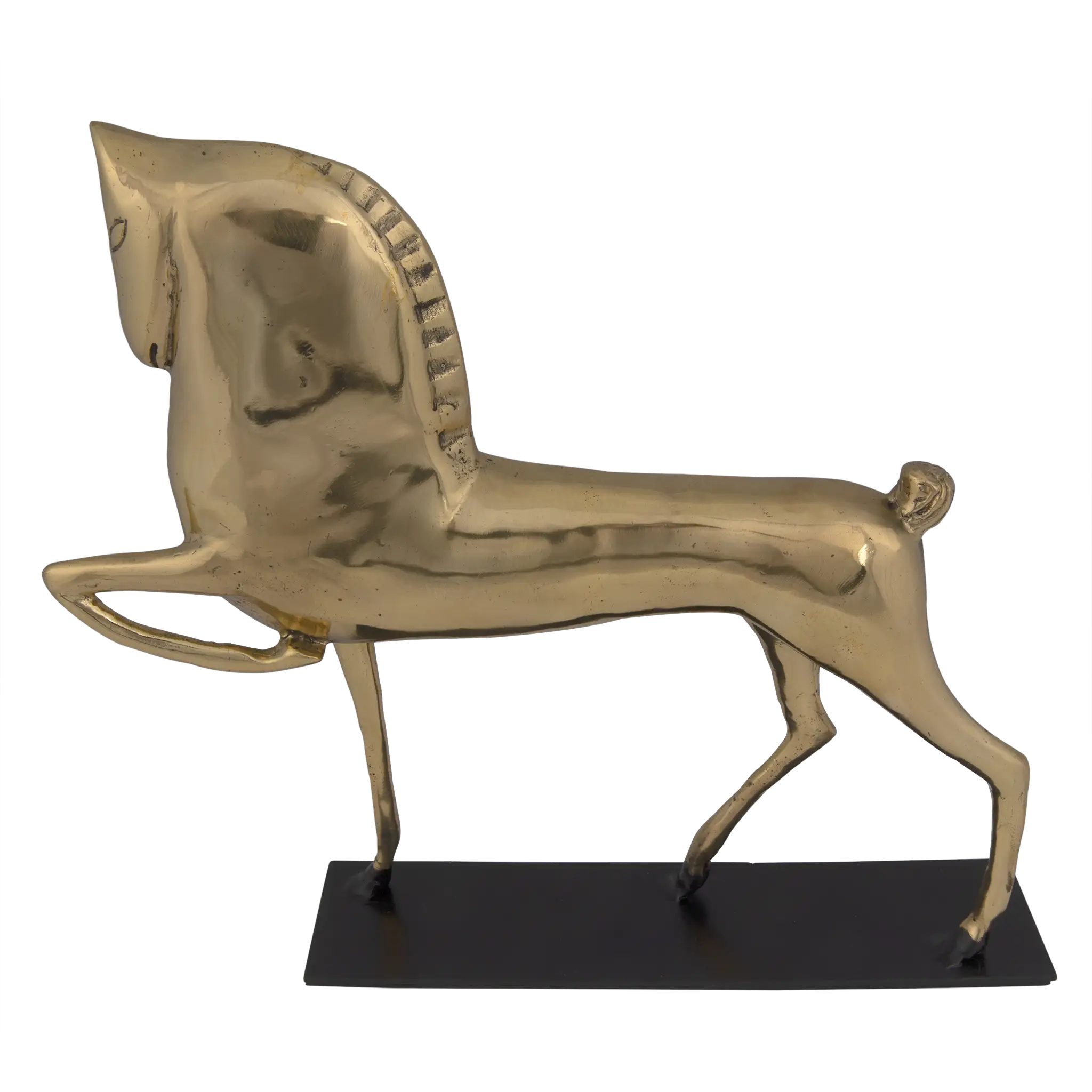 Horse On Stand, Brass in Antique Brass — Noir Furniture