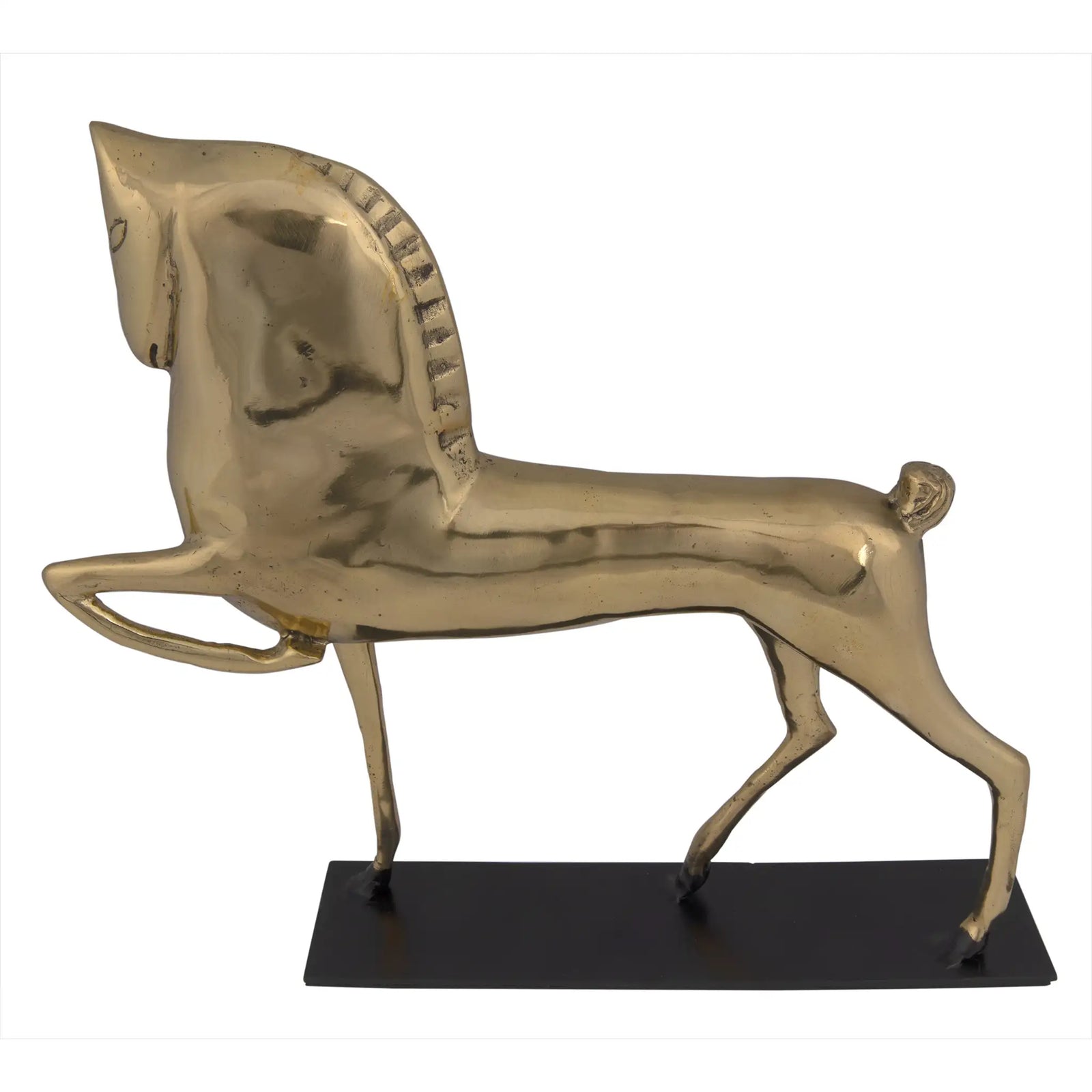 Horse On Stand, Brass by Noir Furniture | Sutter & Vale