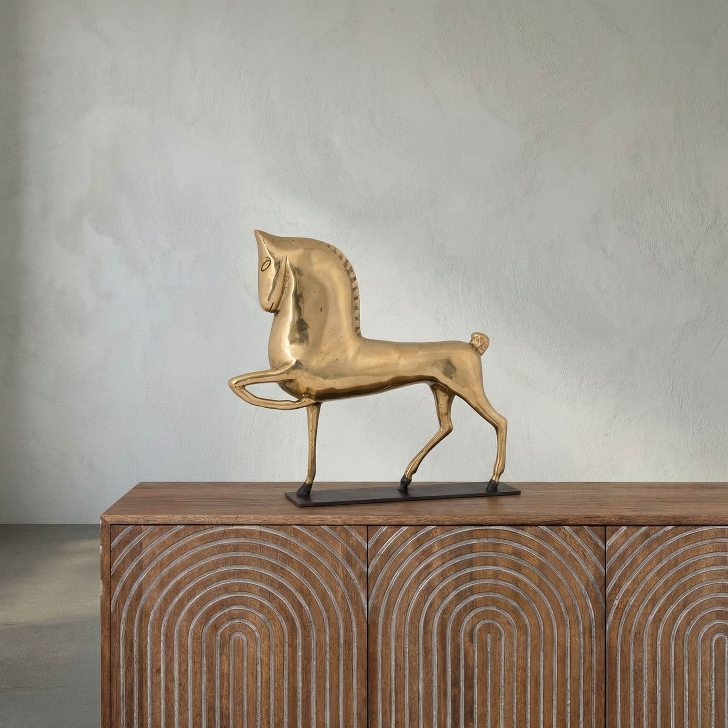 Horse On Stand, Brass