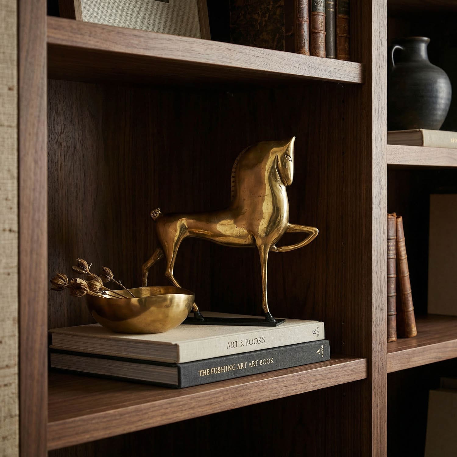 Horse On Stand, Brass