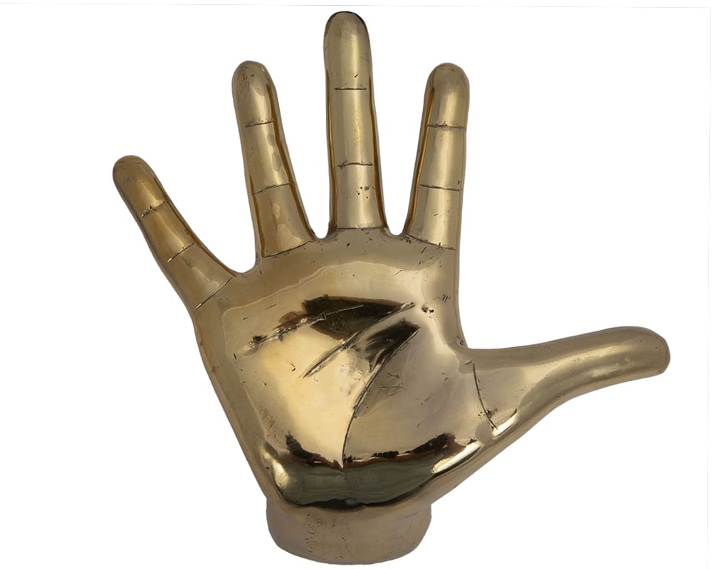 Hand On The Wall, Brass in Antique Brass — Noir Furniture