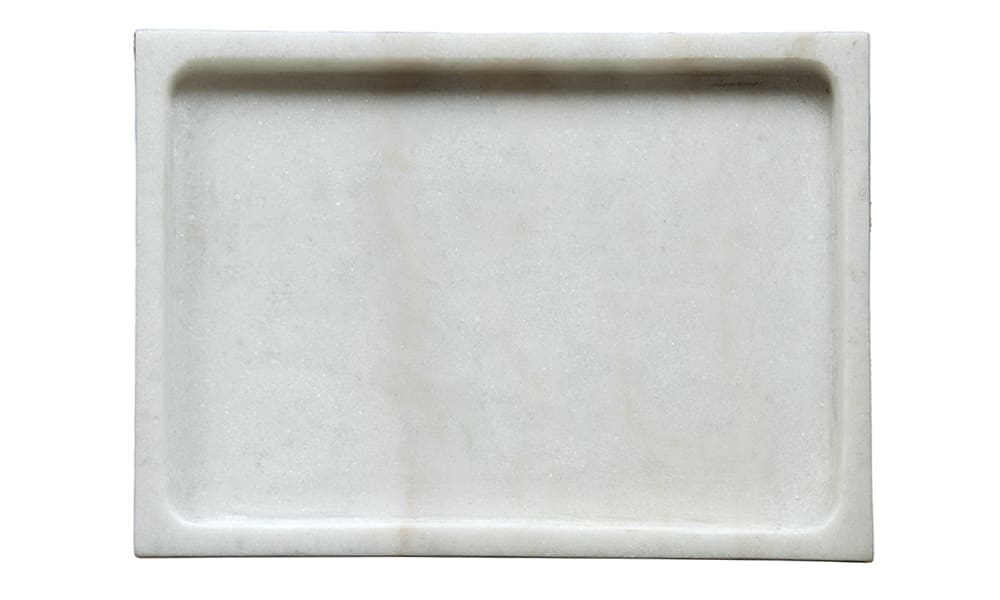 Marble Tray in Bianco Crown Marble — Noir Furniture