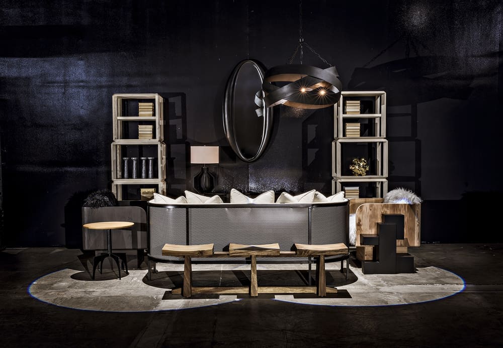 Woolsey Mirror, Charcoal Black by Noir Furniture | Sutter & Vale