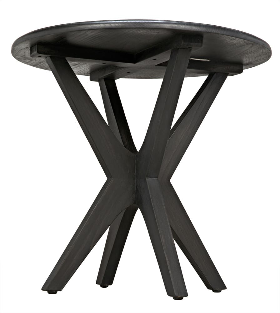 Fox Side Table in Charcoal Black — Noir Furniture