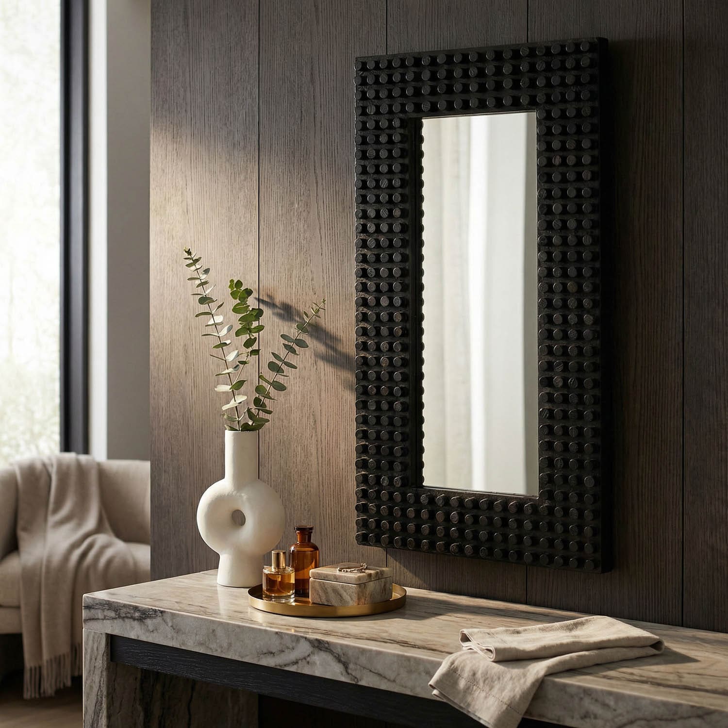 Faustus Mirror, Charcoal Black