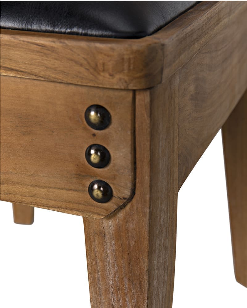 Laila Chair, Teak with Leather