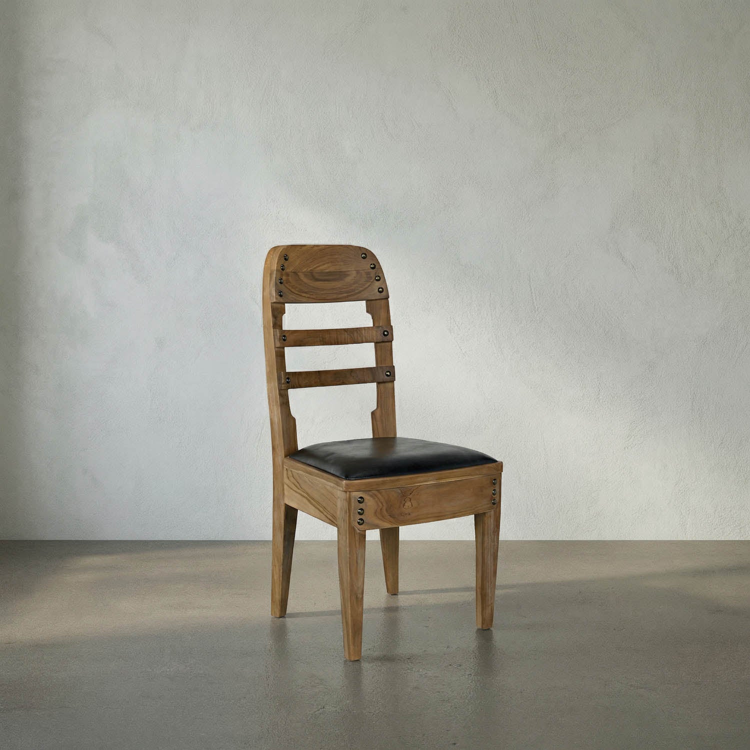 Laila Chair, Teak with Leather by Noir
