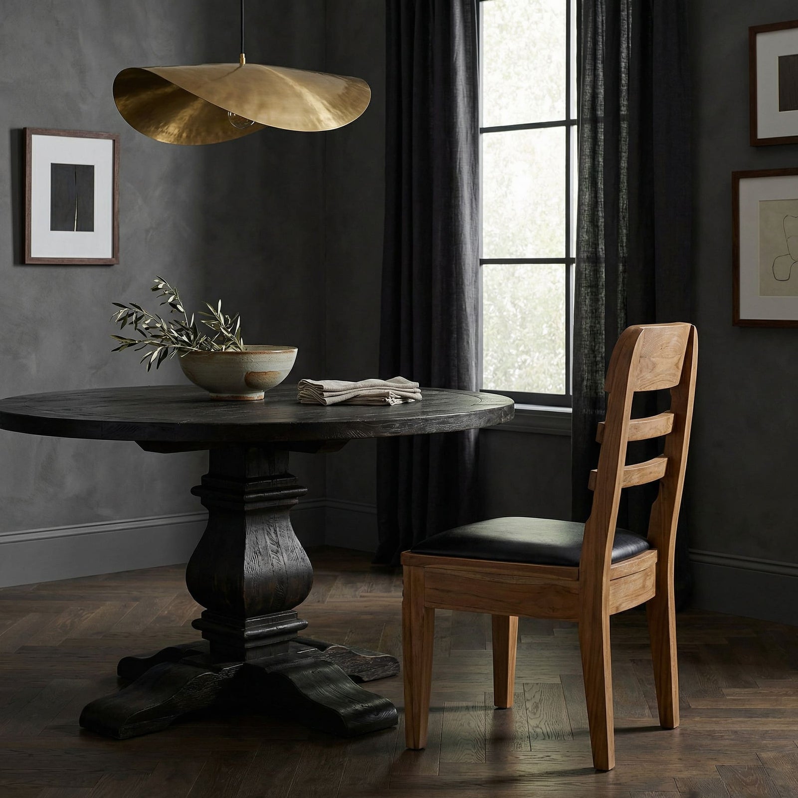 Laila Chair, Teak with Leather