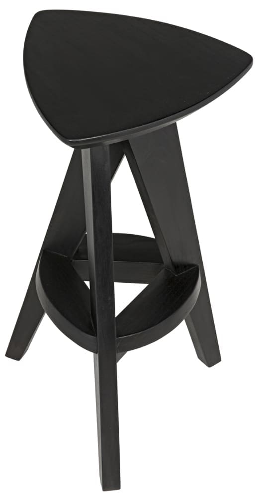Twist Counter Stool, Charcoal Black – Bar & Counter Stools by Noir Furniture | Sutter & Vale