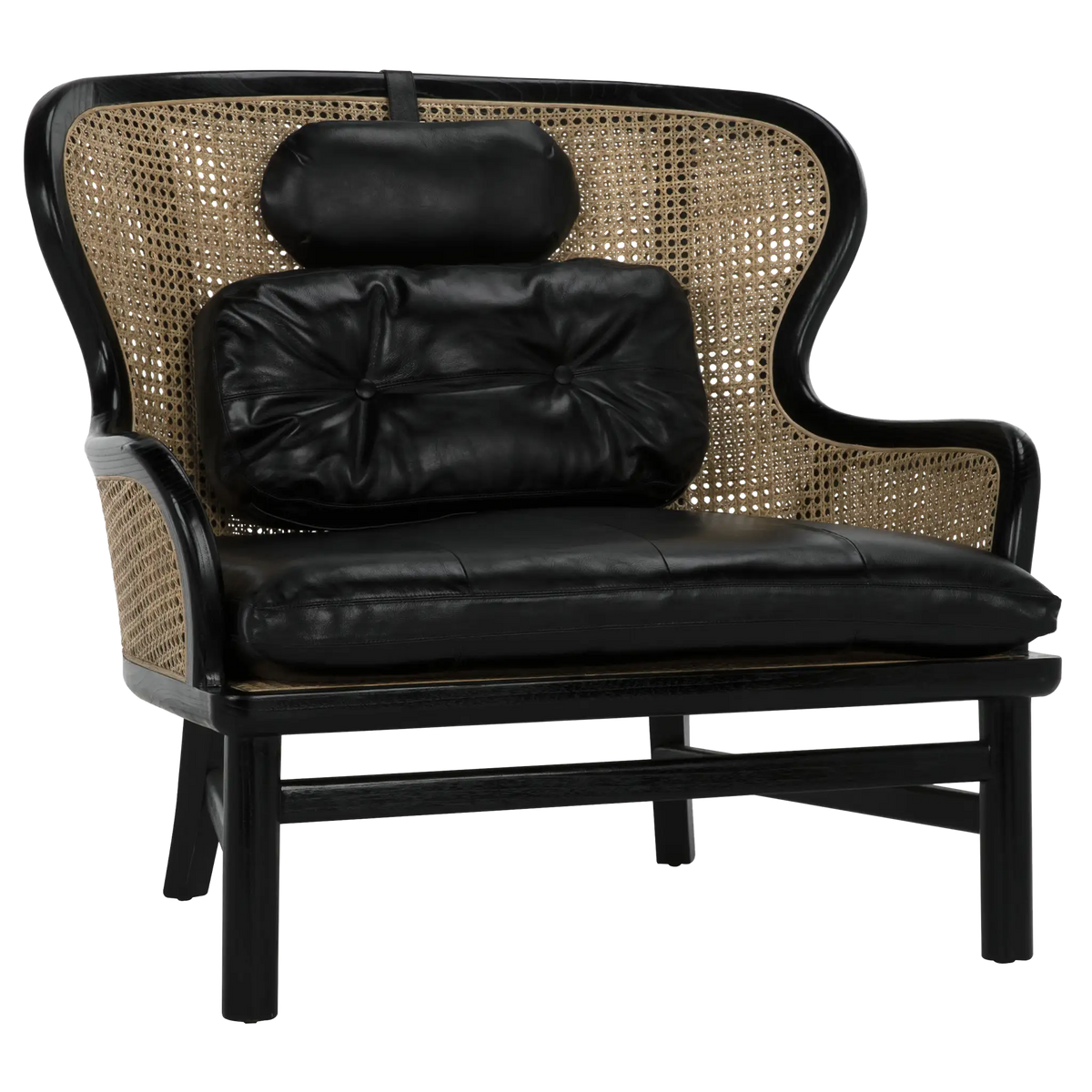 Marabu Chair, Charcoal Black with Leather – Accent Chairs by Noir Furniture | Sutter & Vale