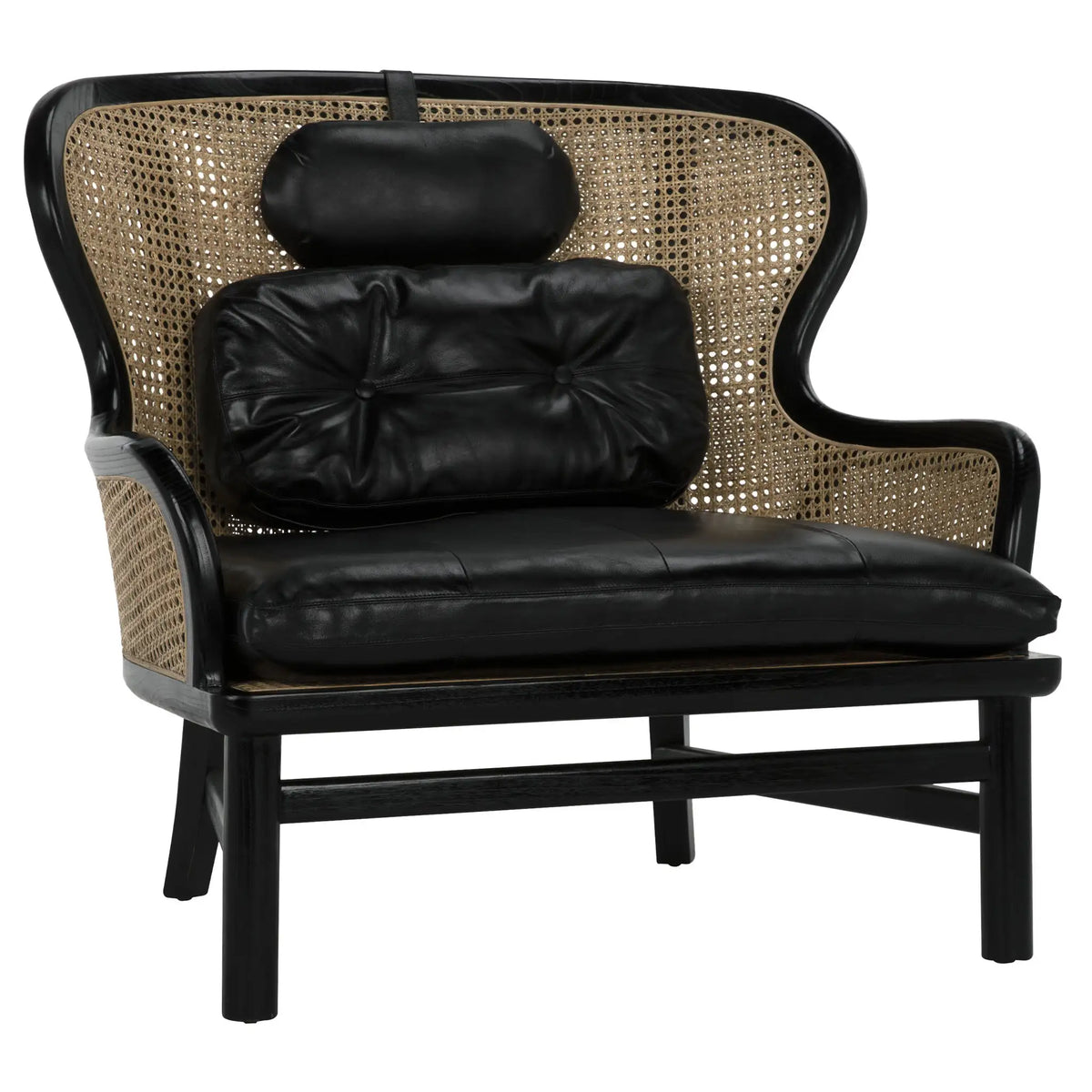 Marabu Chair, Charcoal Black with Leather – Accent Chairs by Noir Furniture | Sutter & Vale