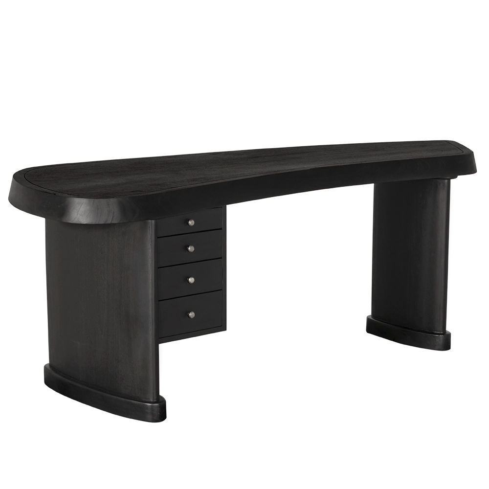 Augustus Desk in Charcoal Black — Noir Furniture