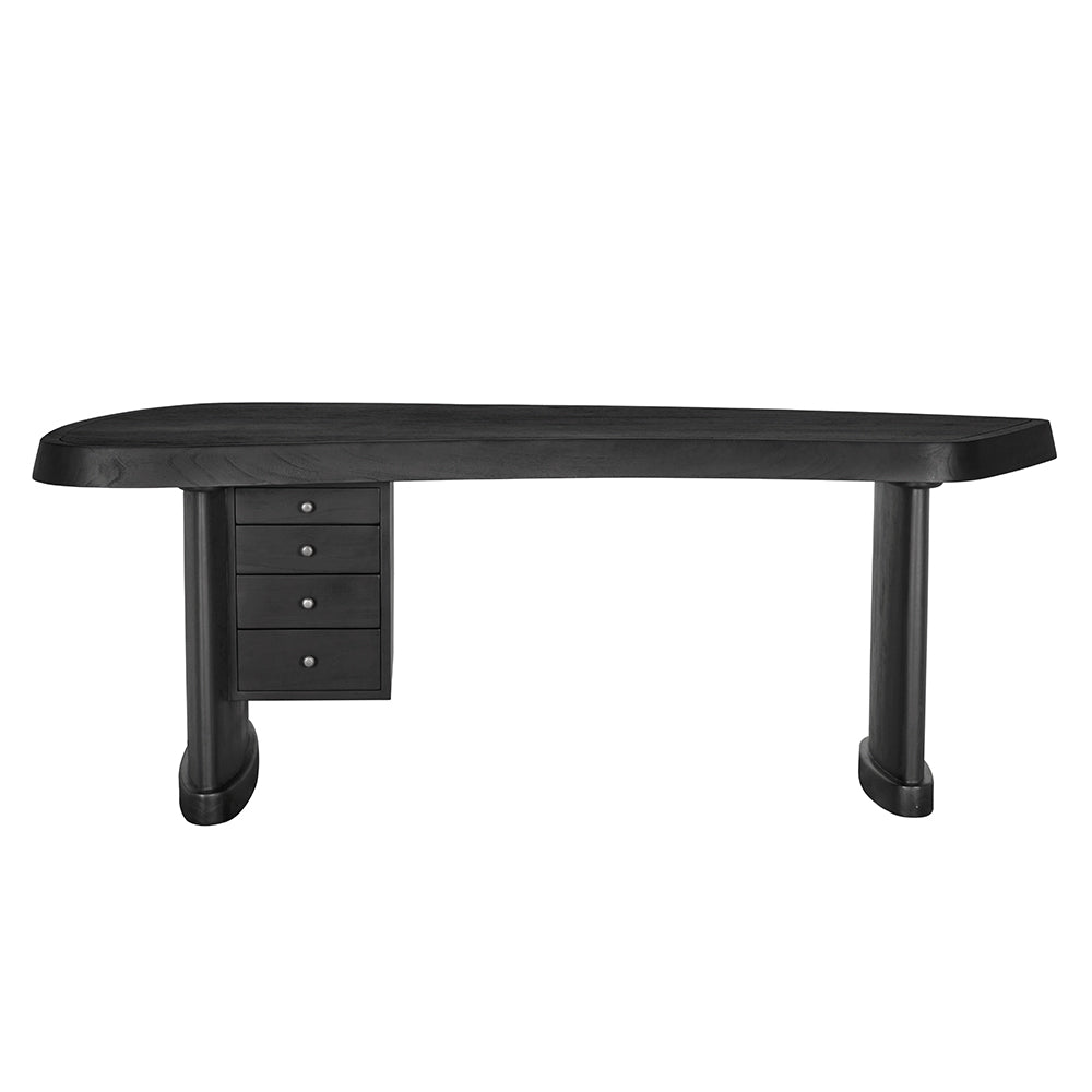 Augustus Desk in Charcoal Black — Noir Furniture