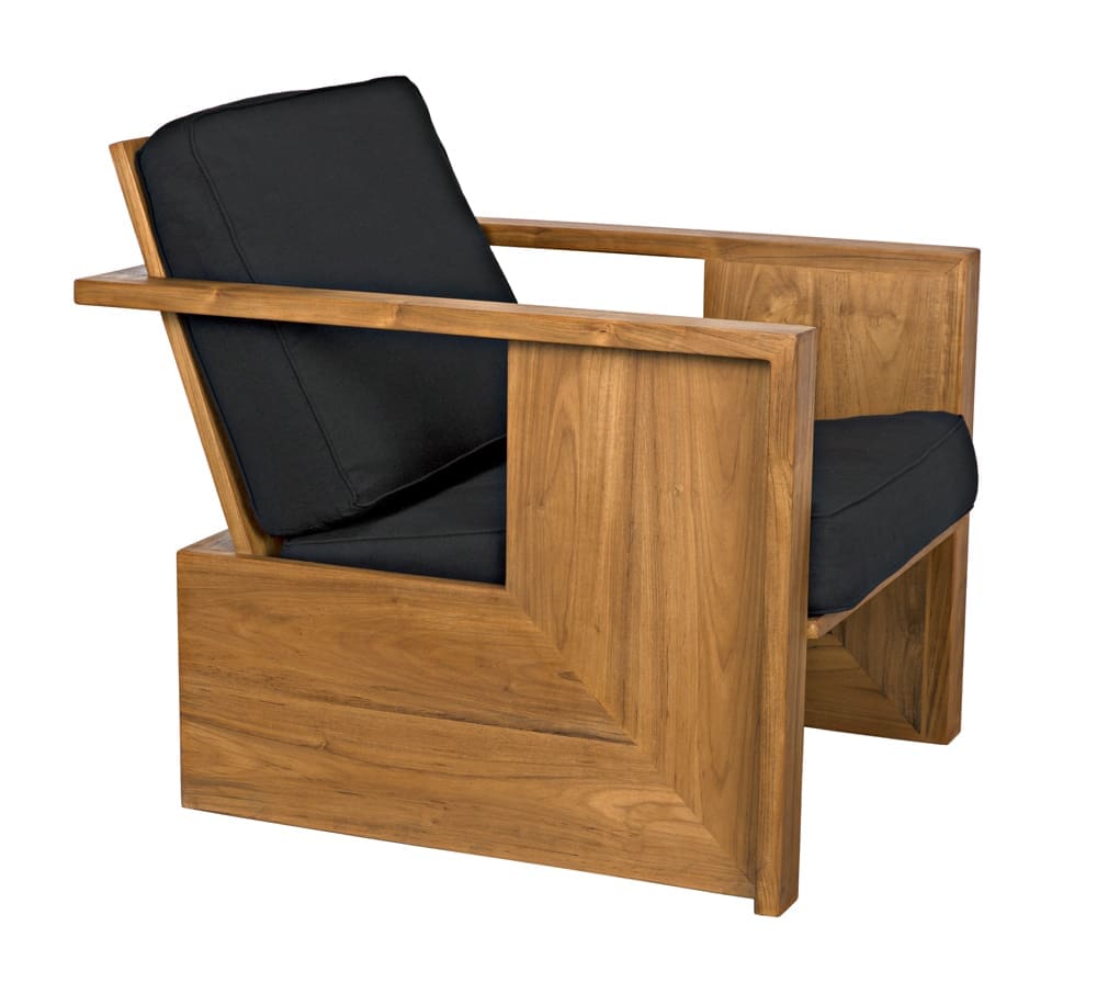 Ungaro Chair, Teak in Clear coat Gloss — Noir Furniture