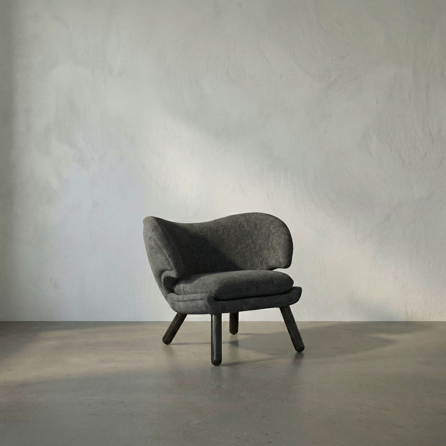 Valerie Chair w/ Grey Fabric by Noir