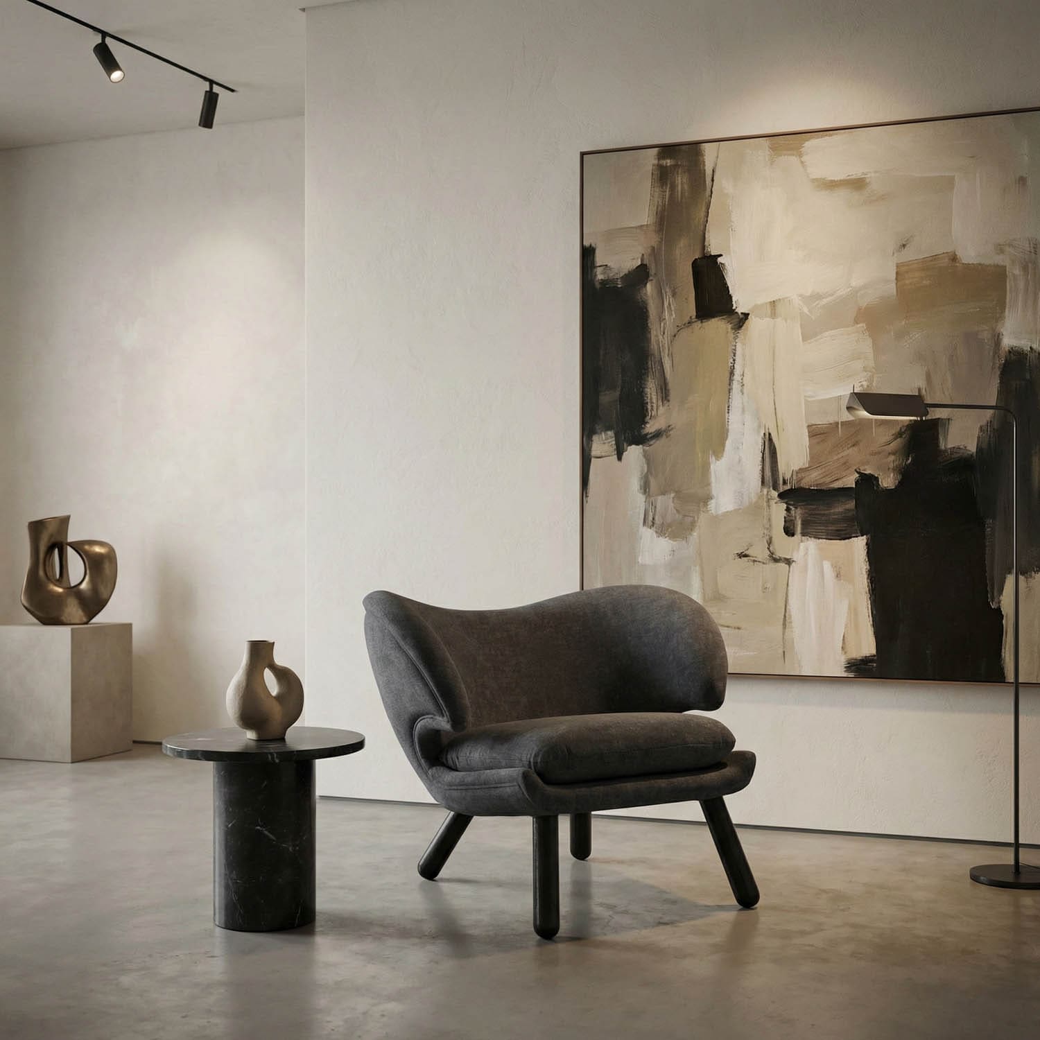 Valerie Chair w/ Grey Fabric