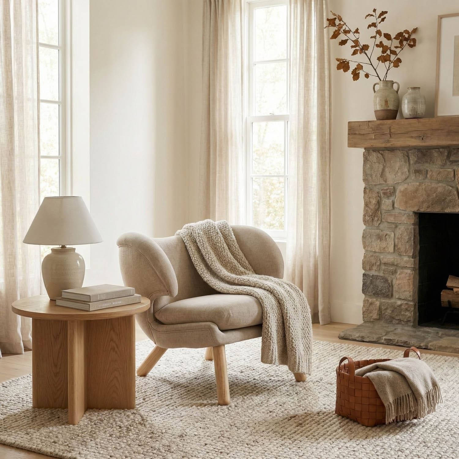 Valerie Chair w/ Wheat Fabric
