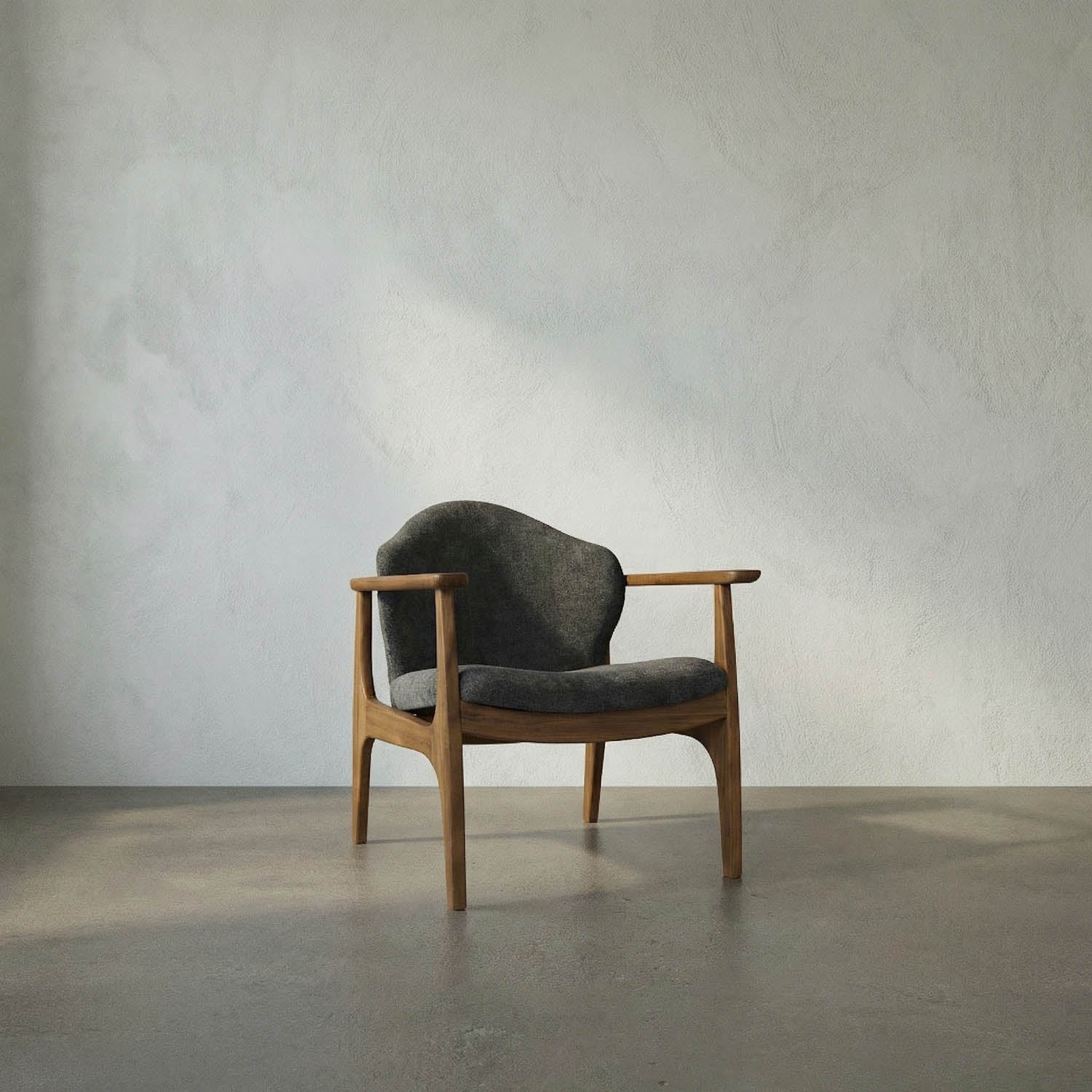 Vittorio Chair w/ Grey Fabric by Noir
