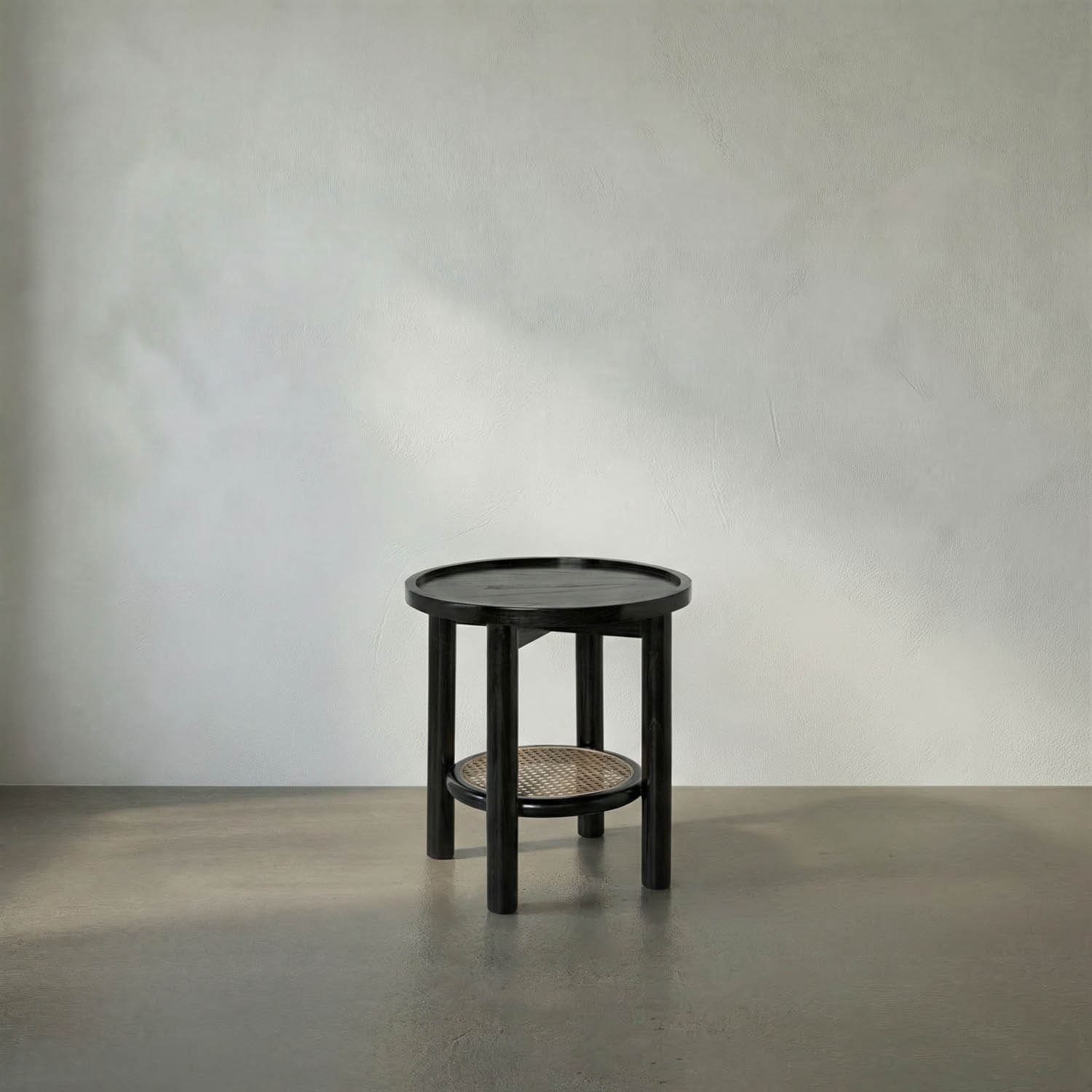 Hide Away Side Table, Charcoal Black