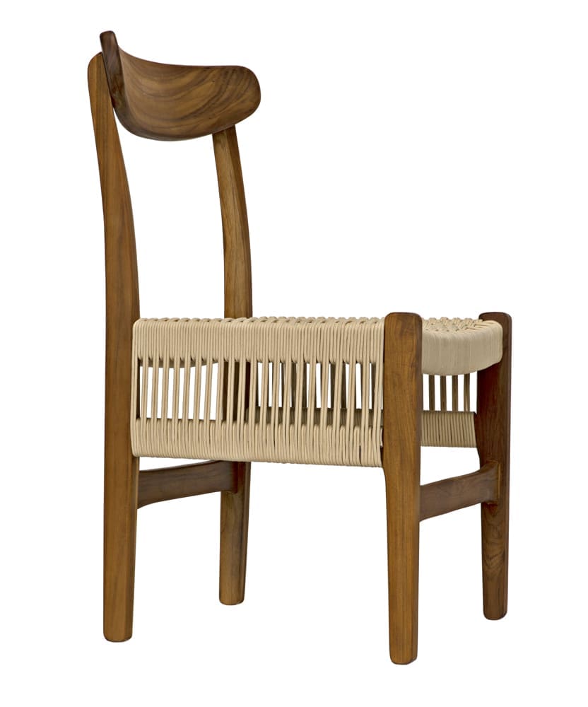Shagira Chair, Teak with Woven Rope – Accent Chairs by Noir Furniture | Sutter & Vale