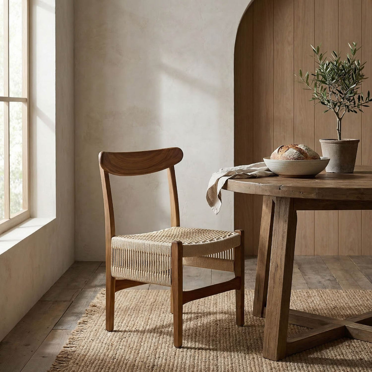 Shagira Chair, Teak with Woven Rope
