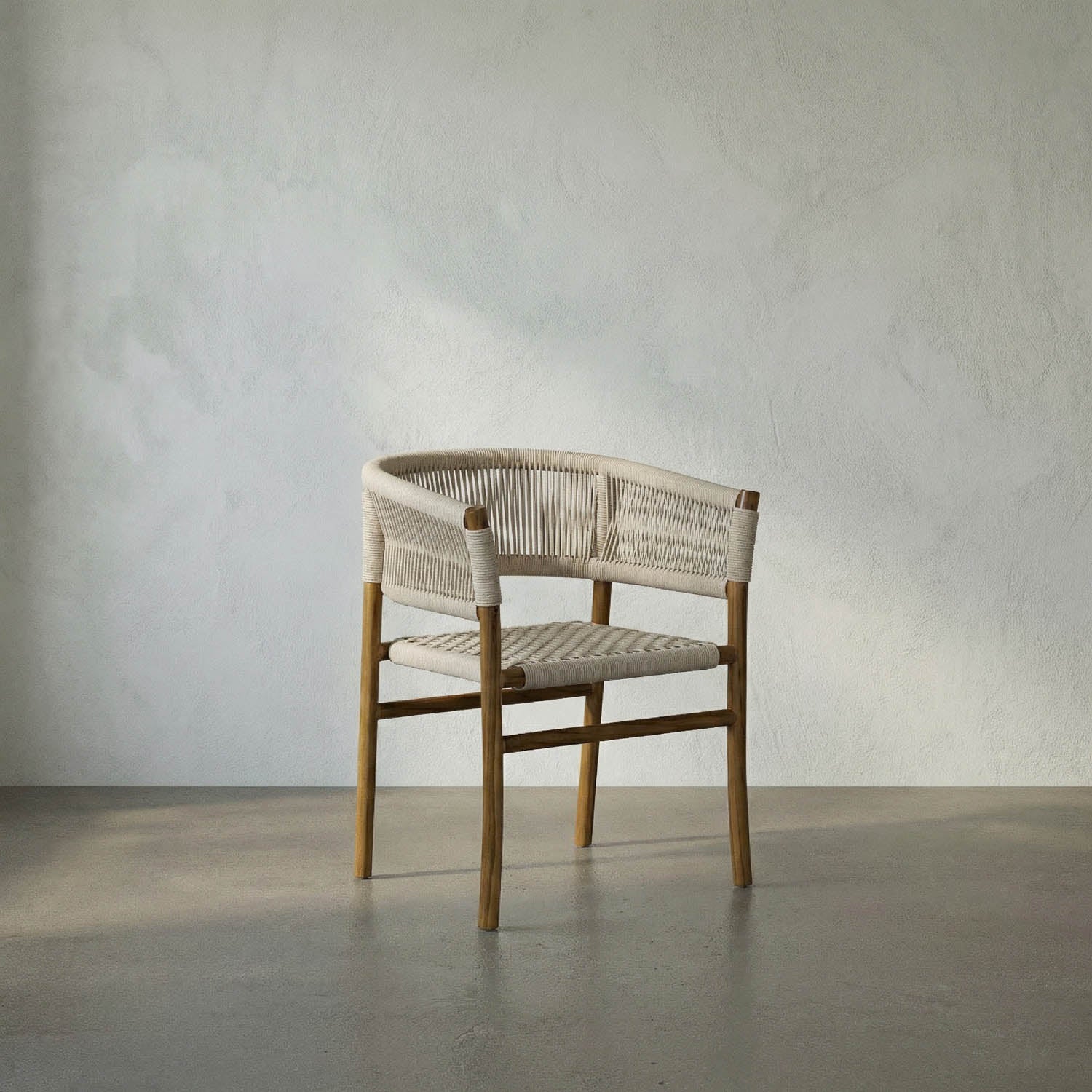 Conrad Chair, Teak with Woven Rope by Noir