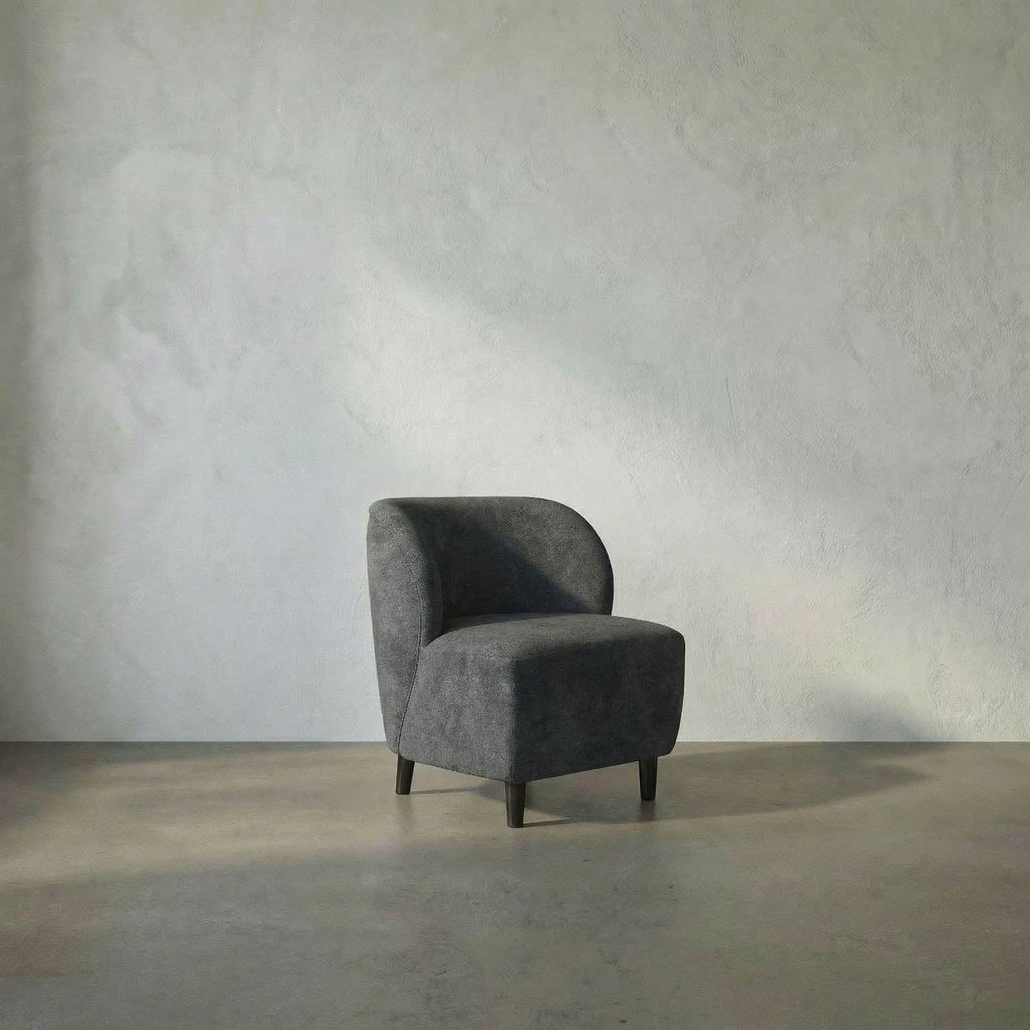Laffont Chair w/ Grey Fabric by Noir