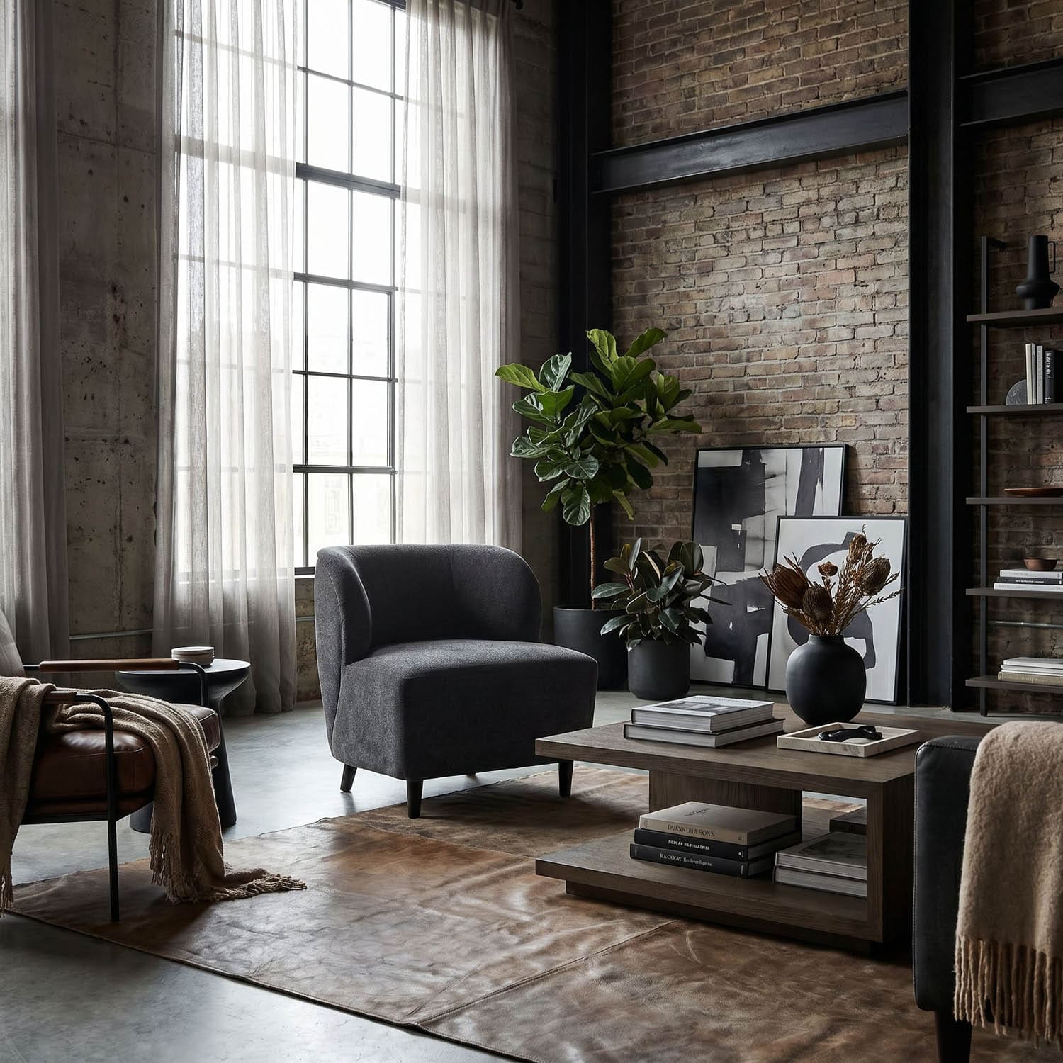 Laffont Chair w/ Grey Fabric