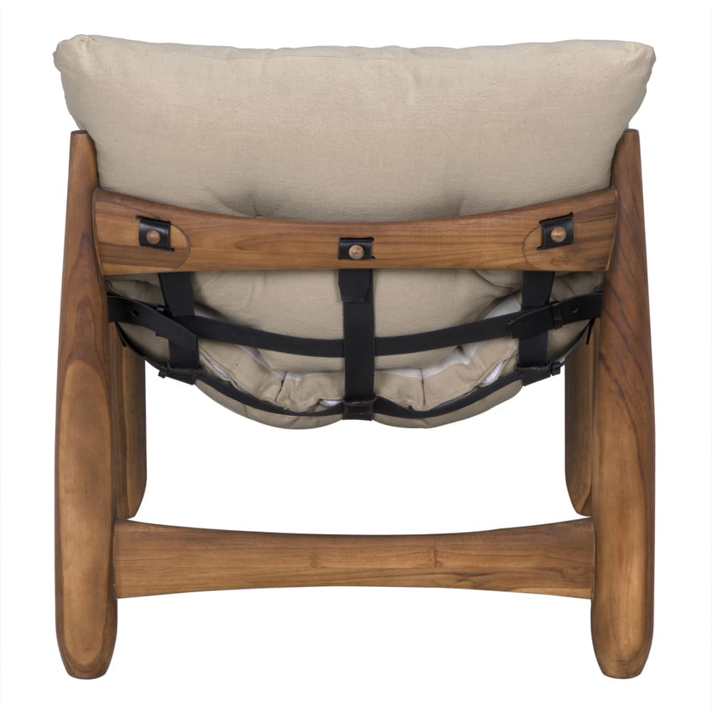 Dante Chair w/CFC Upholstery in Clear Coat Satin — Noir Furniture