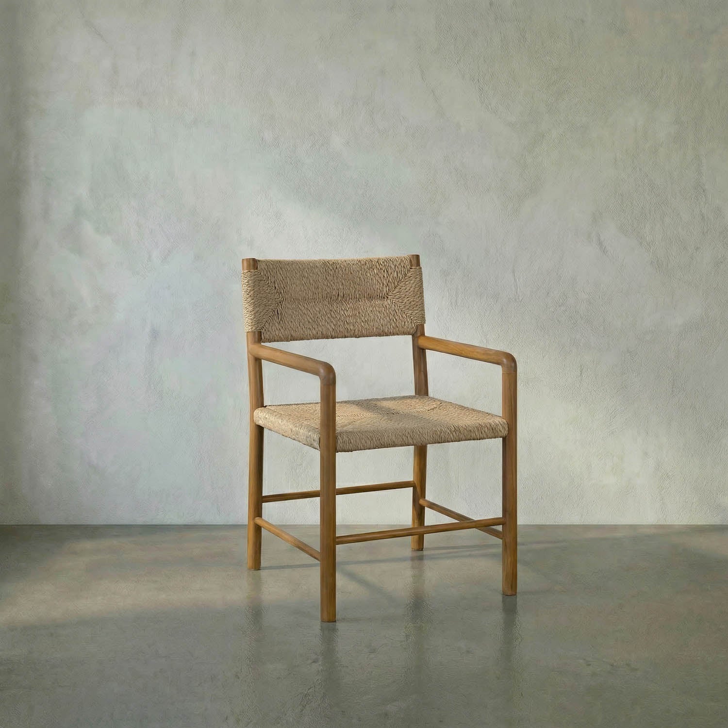 Franco Arm Chair, Teak w/Synthetic Woven by Noir